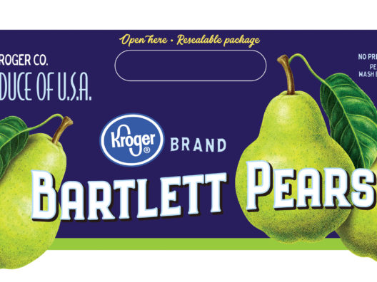 Bartlett Pears for Kroger produce packaging